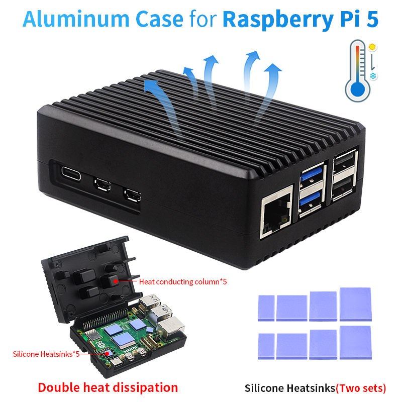 Raspberry Pi 5 8Gb Kit - Raspberry pi 5 caixa de liga