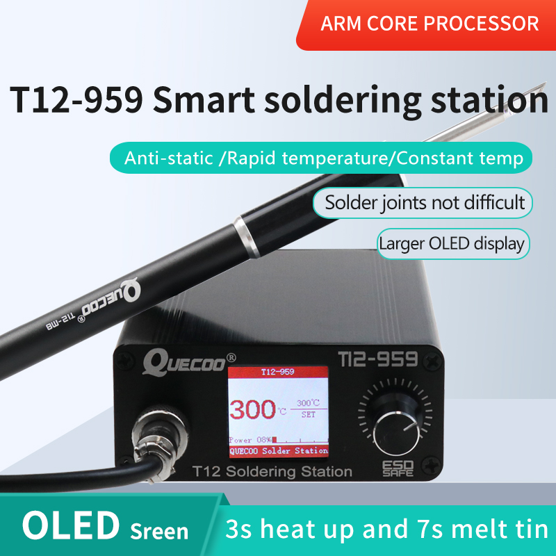 Soldering Station T12 Oled - Estação de Solda T12-959 V5.1, Ferro