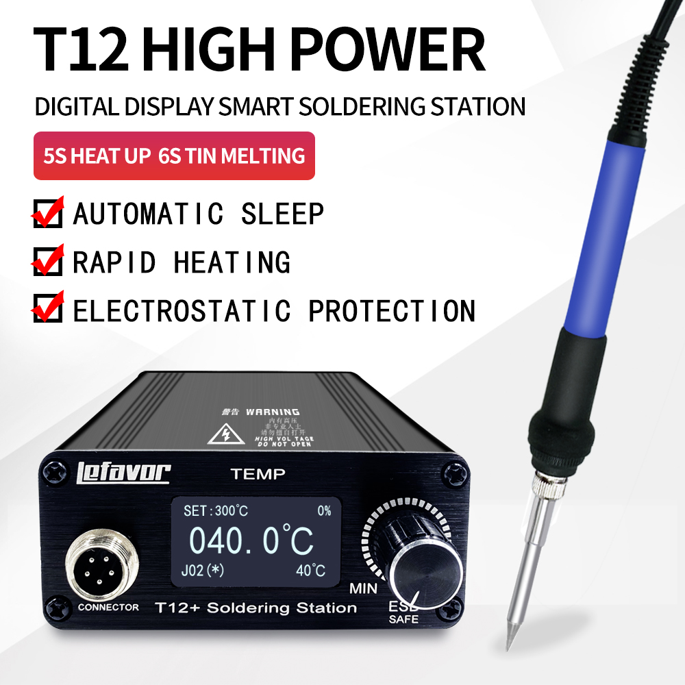 Soldering Station T12 Oled - T12 + estação de solda ferro