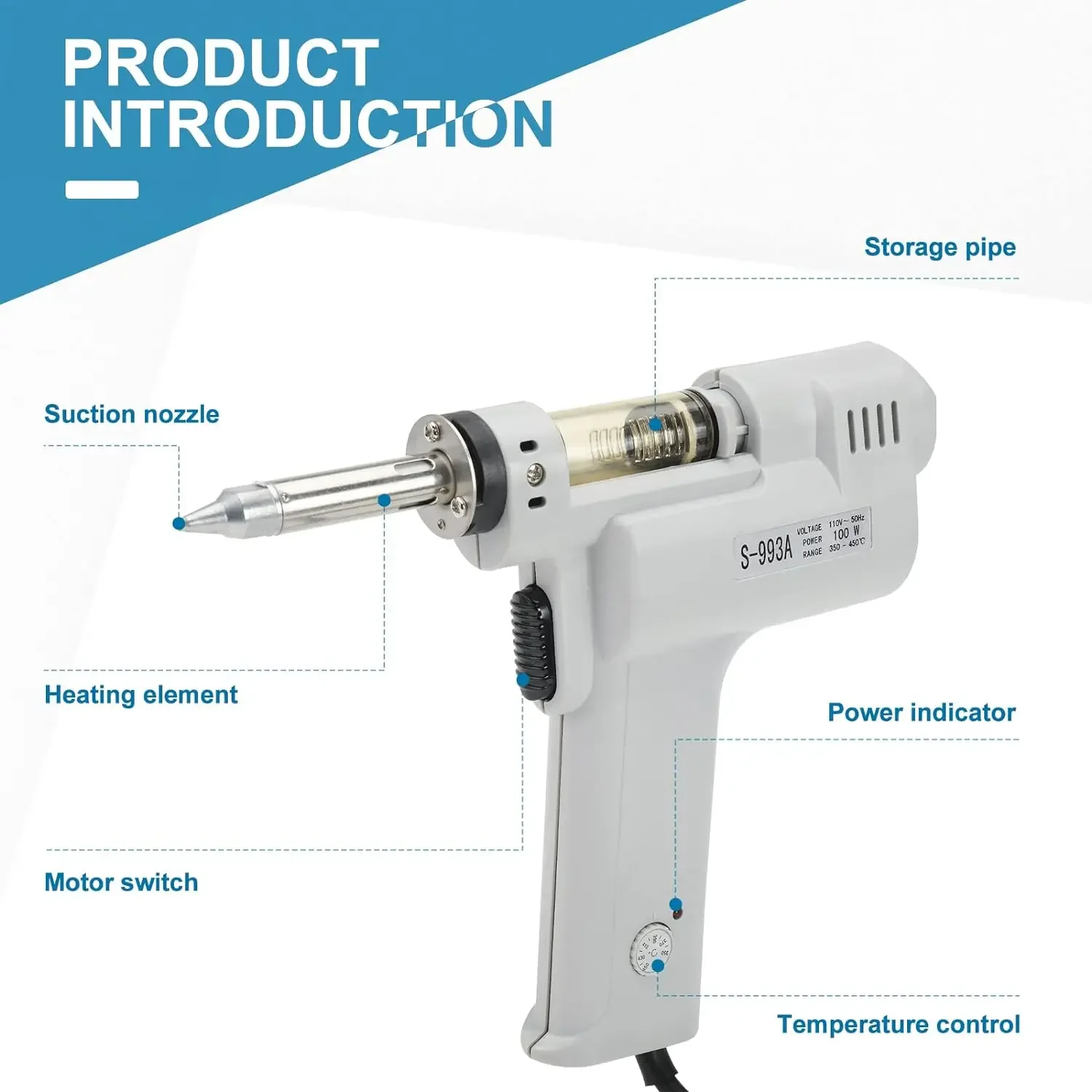 S-998P pistola de desoldagem e - Desoldering Gun Vacuum Electric avaliação e preço