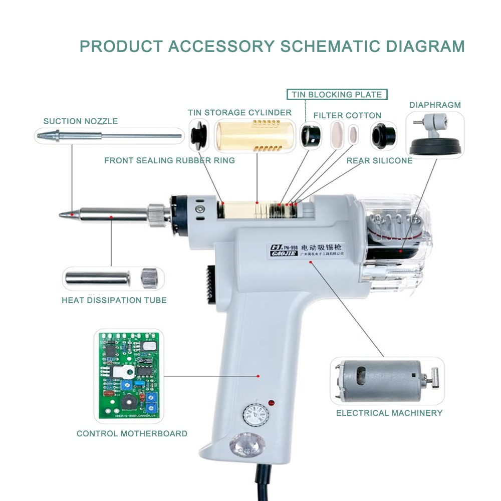 S-993A Pistola de dessoldagem  - Desoldering Gun Vacuum Electric avaliação e preço