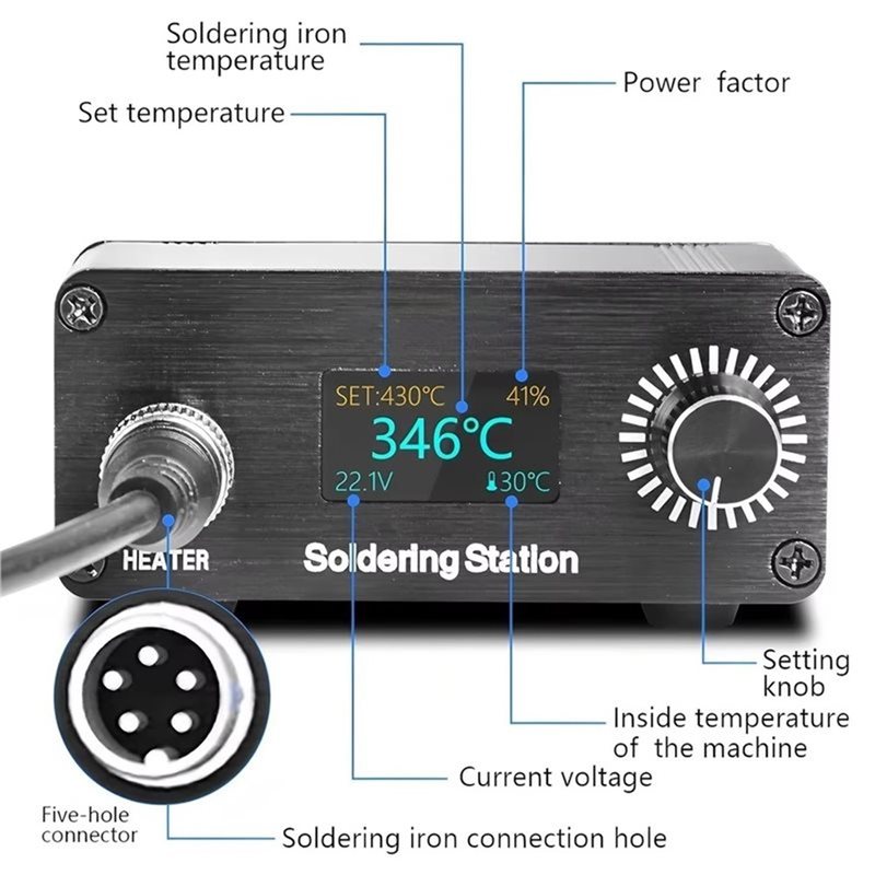 Estação de Soldagem Portátil A - Soldering Station T12 Oled avaliação e preço