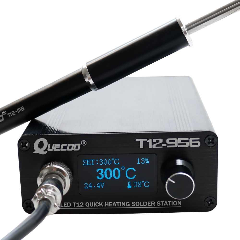 QUECOO-T12-956 Estação De Sold - Soldering Station T12 Oled avaliação e preço