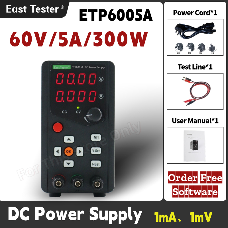 Fonte de alimentação regulada  - Programmable Dc Power Supply 60V 5A avaliação e preço